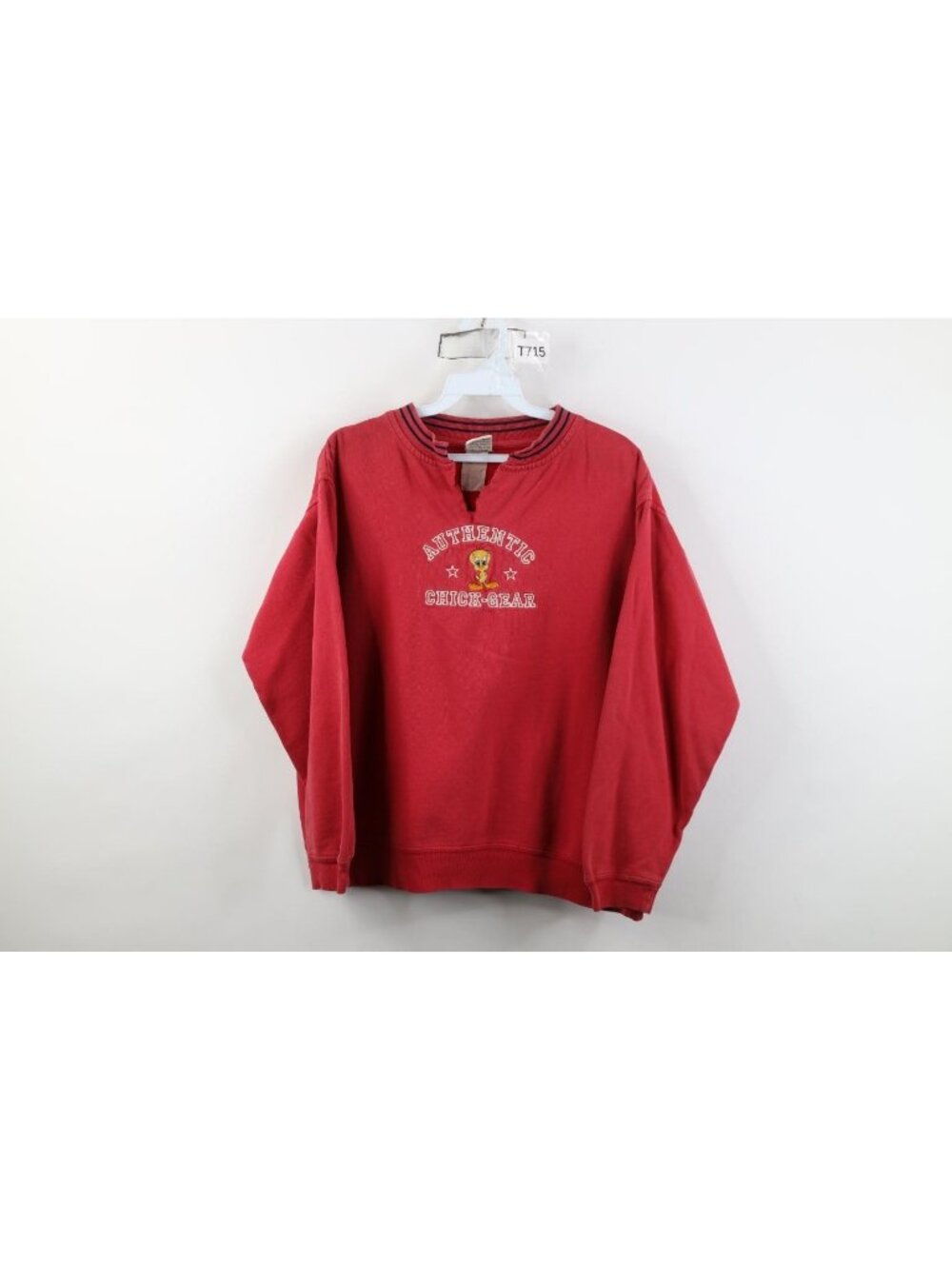 Vtg 90s Looney Tunes Womens Medium Thrashed Tweety Bird Chick Gear Sweatshirt
